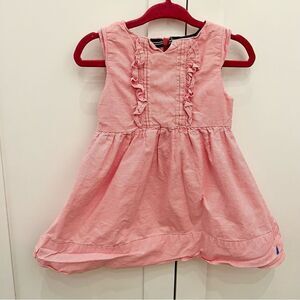 Nautica pinstripe preppy sleeveless dress and diaper cover - 12 months